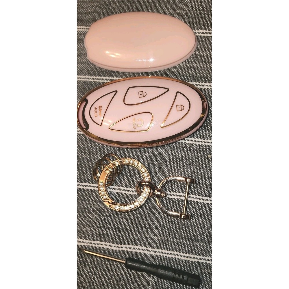 TPU Key Fob Cover Hyundai Ioniq 6 Kona Grandeur GN7 5 Buttons Pink Bling Wow